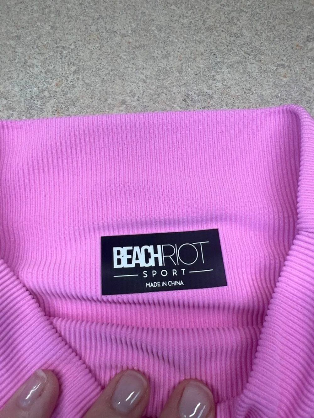 Beach Riot Samantha Short in Coral Beach Colorblock, Ribbed, Size XS, GUC